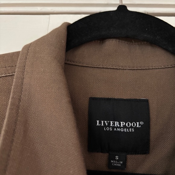 Liverpool Peplum Cargo Utility Jacket Ruffle Peplum Hem Size Small Toffee Brown - Picture 6 of 15